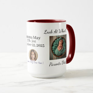 Taza personalizada divertida para bebé y hermano c
