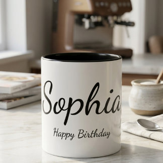 Taza Personalizada Feliz Cumpleaños con Nombre Reg