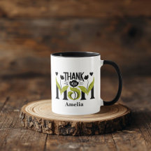 Taza Personalizada Floral Gracias Mamá