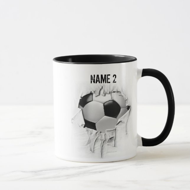 Taza personalizada fútbol rasgada (Derecha)