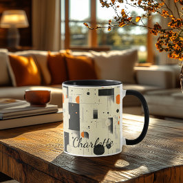 Taza Personalizada Geométrica Retro - Vintage Únic