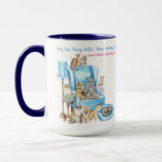 Taza Personalizada la dama de un gato loco con una bell