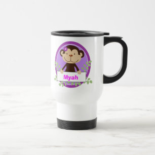 Taza personalizada mono de la taza del viaje de