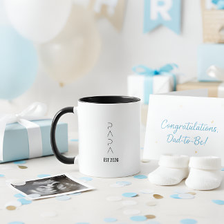 Taza personalizada PAPA Est.2026 | Papá en camino