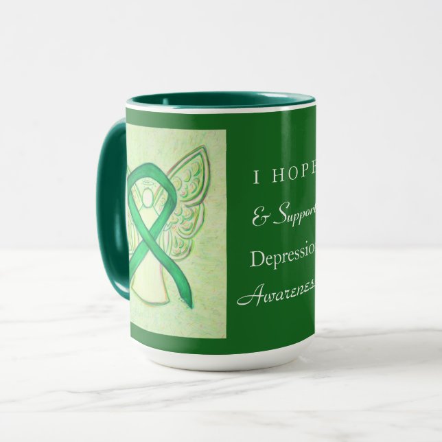 Taza personalizada para café con cinta de concient (Anverso izquierdo)