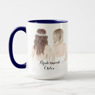 taza personalizada para dama de honor