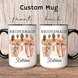 Taza personalizada para damas de honor, regalo de 