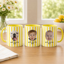 Taza personalizada para el Día del Padre con 3 fot