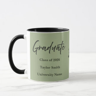 Taza personalizada para graduado – Estilo de escri