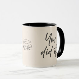 Taza personalizada para graduado – Estilo de escri