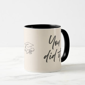 Taza personalizada para graduado – Estilo de escri