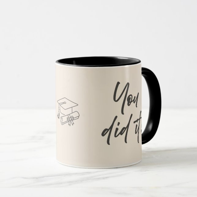 Taza personalizada para graduado – Estilo de escri (Anverso derecho)