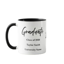 Taza personalizada para graduado – Estilo de escri