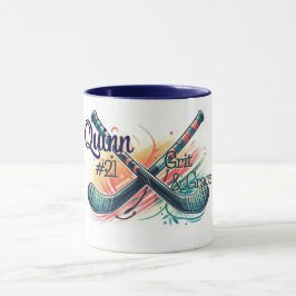 Taza personalizada para jugador de hockey