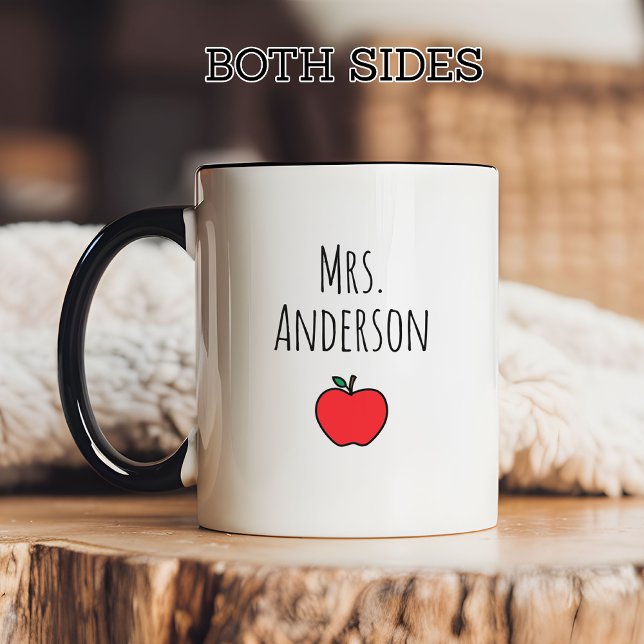 Taza personalizada para maestro con apellido, rega (Back to school mug, Teacher appreciation gift, End of year teacher thank you, First year teacher mug)