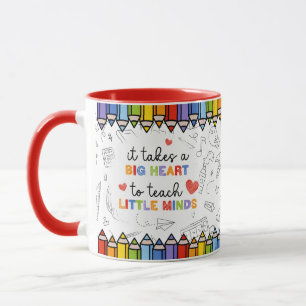 Taza Personalizada para Maestros Corazón Grande pa