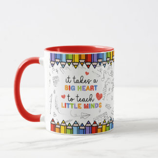 Taza Personalizada para Maestros Corazón Grande pa