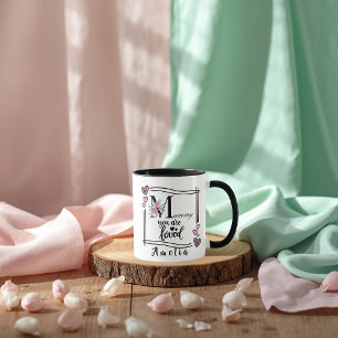 Taza personalizada para mamá con flores