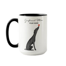 Taza personalizada para mamá de galgo gris, Person