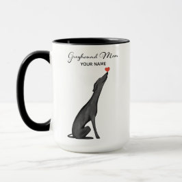 Taza personalizada para mamá de galgo gris, Person