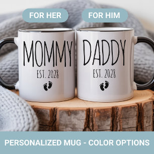 Taza personalizada para mamá y papá como regalo pa