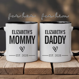 Taza personalizada para mamá y papá como regalo pa