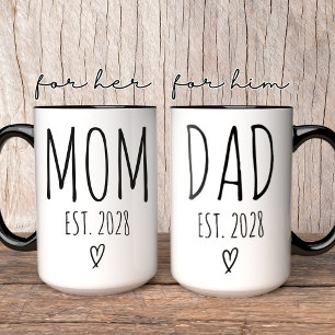 Taza Personalizada para Mamá y Papá, Regalo para B