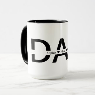 Taza personalizada para PAPÁ con nombres de niños 