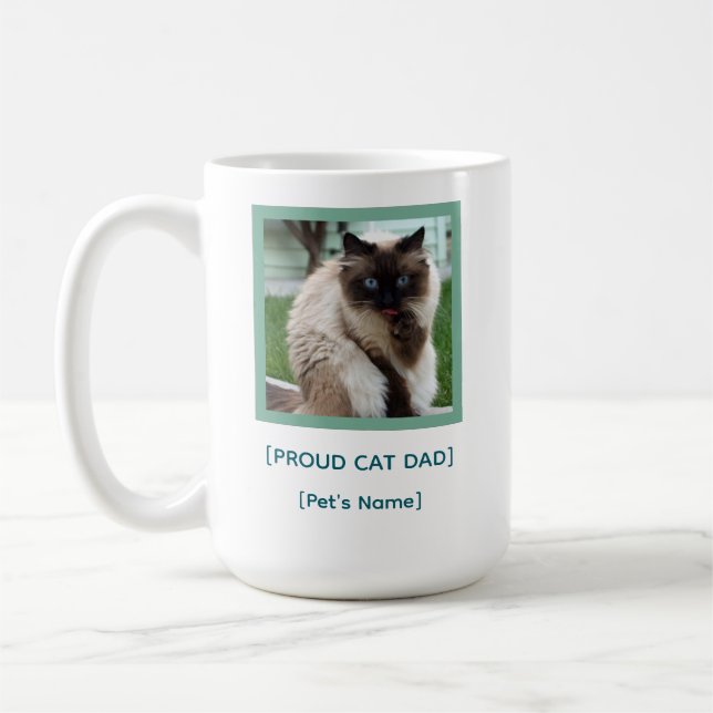 Taza personalizada para papá gato orgulloso | Rega (Izquierda)