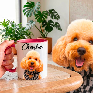 Taza personalizada para perros con foto y nombre