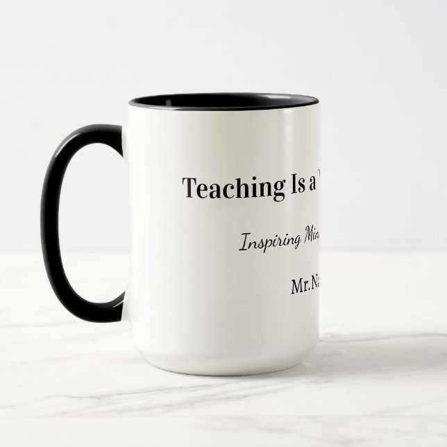 Taza personalizada para regalar a profesores (Izquierda)