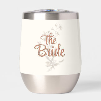 Taza personalizada para vino para novia rústica bo