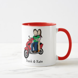 Taza personalizada pares del dibujo animado de la