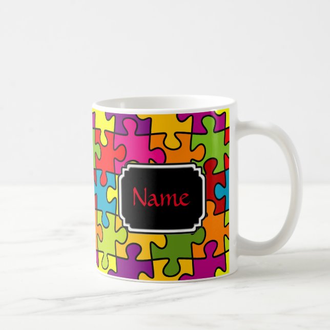Taza personalizada pedazo del rompecabezas (Derecha)