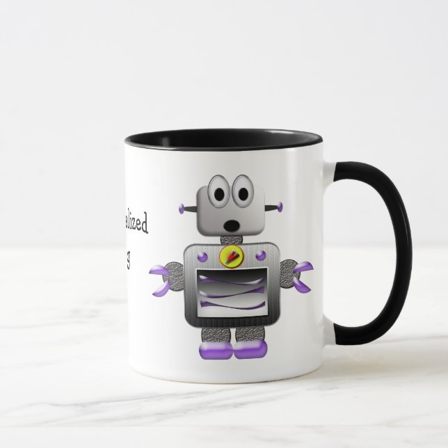 Taza personalizada robots retros lindos (Derecha)