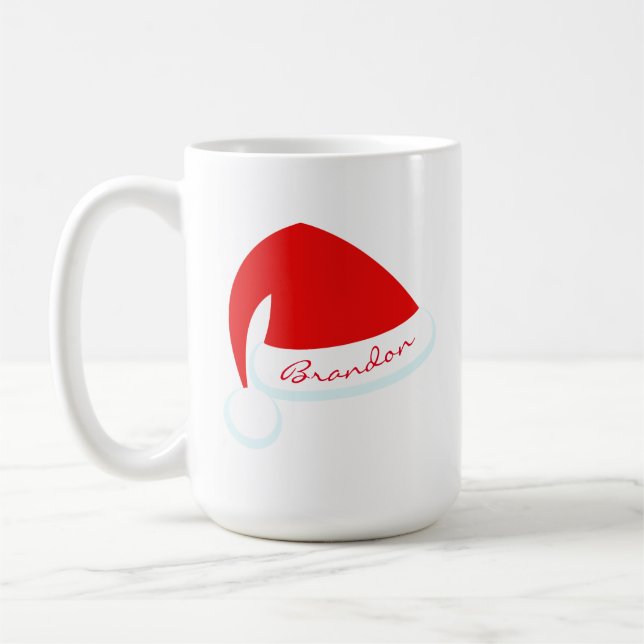 Taza personalizada rojo del día de fiesta del (Izquierda)
