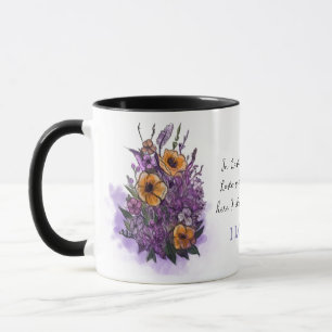 Taza personalizada romántica de lavanda para ella