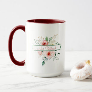 Taza Personalizada Rosa Rosa