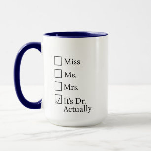 Taza Personalizada Señora Srta Sra Dra De Verdad, 
