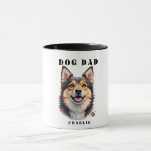 Taza Personalizada Simple Moderna Para Papá Perro 