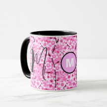 Taza Personalizada | Taza con Monograma Floral Ros