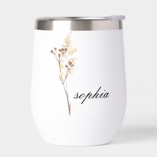 Taza personalizada, taza de flores de nacimiento p