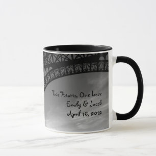 Taza personalizada torre Eiffel de la novia y del