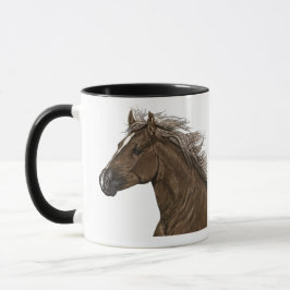 Taza Personalizado 11oz Horse Mug Mensaje Cambiable De