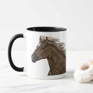 Taza Personalizado 11oz Horse Mug Mensaje Cambiable De