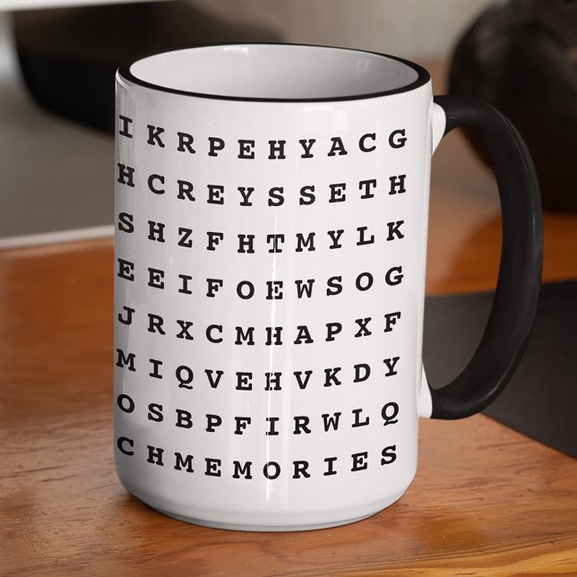 Taza Personalizado 12 Word Family Word Search Kitchen (Subido por el creador)