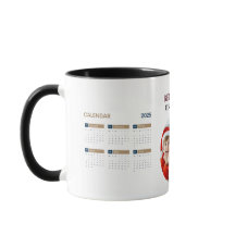 Personalizado 2025 Calendario de café Mug