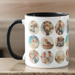 Taza Personalizado 24 Fotos Recuerdos modernos de famil<br><div class="desc">Añadir fotos de perros mascotas personalizados,  gatos o aves,  familiares y amigos con un marco simple</div>