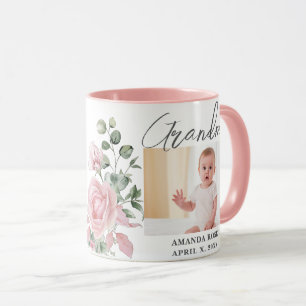 Taza Personalizado 2 Fotos Bebé Abuela Mug
