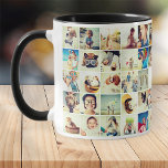 Taza Personalizado 30 fotos Familia moderna y Mascota<br><div class="desc">Añadir fotos de perros mascotas personalizados,  gatos o aves,  familiares y amigos con un marco simple</div>